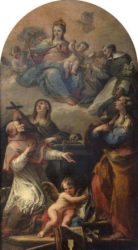 The Virgin in Glory with Saints Rose of Lima, Dominic, Mary Magdalene ...